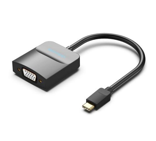 Мультимедиа конвертер Vention USB Type C M/VGA 15F, Черный Мультимедиа конвертер Vention USB Type C M/VGA 15F, Черный