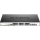 Коммутатор/ DGS-1210-28X/ME Managed L2 Metro Ethernet Switch 24x1000Base-T, 4x10GBase-X SFP+, Surge 6KV, CLI, RJ45 Console, RPS