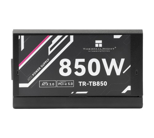 Блок питания 850W/ Power Supply Thermalright, 850W 80+ Bronze (ATX, 3.0, PCIe 5.0, Full modular, 1x24(20+4)pin, 2xCPU 8(4+4)pin, 4xPCIe*2 8(6+2)pin, 3xSATA3, 1x12+4pin (12VHPWR PCIe 5.0 12+4pin 600mm), 3xMOLEX4pin, Active, 120x120mm, 150x140x86mm, APFC, b Блок питания 850W/ Power Supply Thermalright, 850W 80+ Bronze (ATX, 3.0, PCIe 5.0, Full modular, 1x24(20+4)pin, 2xCPU 8(4+4)pin, 4xPCIe*2 8(6+2)pin, 3xSATA3, 1x12+4pin (12VHPWR PCIe 5.0 12+4pin 600mm), 3xMOLEX4pin, Active, 120x120mm, 150x140x86mm, APFC, b