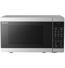 Микроволновая печь Sharp/ 20 л, 800 Вт, переключатели - сенсор, гриль, дисплей, 44 см x 25.8 см x 32.4 см,серебристый металлик