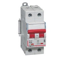 Выключатели-разъединители DX³-IS - дистанционное управление - 2П - 400 В~ - 40 А - 2 модуля