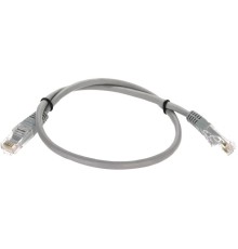 Патчкорд/ Патчкорд литой "Telecom" UTP кат.5е 0,5м серый