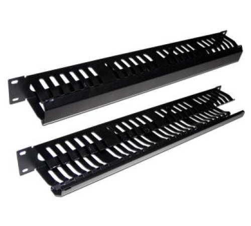 Органайзер Кабельный органайзер 19" c крышкой на 24 порта, 1U