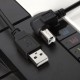 Greenconnect Кабель 0.5m USB 2.0, AM/BM угловой, черный, 28/28 AWG, экран, армированный, морозостойкий
