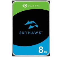 Жесткий диск Seagate SkyHawk HDD 3.5" SATA 8Tb, 5400 rpm, 256Mb buffer, 512e/4Kn, CMR, ST8000VX010, 1 year