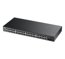 Коммутатор/ Zyxel GS1900-48 Smart L2 switch rack 19", 48xGE, 2xSFP, factory reset button