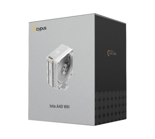 Кулер для процессора Ocypus Iota A40 WH, 120mm FAN, Display Panel, 4 HEAT PIPES, 4-PIN PWM, 500-2000 RPM, 29DBA, FDB, LGA115X/1200/1700/18XX, AM4/AM5