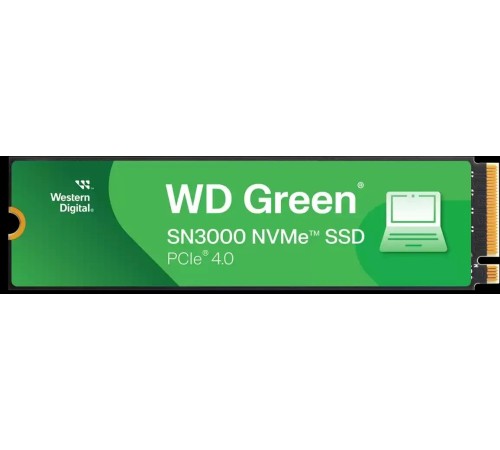 Твердотельные накопители/ WD SSD Green SN3000, 2000GB, M.2(22x80mm), NVMe, PCIe 4.0 x4, QLC, R/W 5000/4200MB/s, TBW 250, DWPD 0.1 (12 мес.) Твердотельные накопители/ WD SSD Green SN3000, 2000GB, M.2(22x80mm), NVMe, PCIe 4.0 x4, QLC, R/W 5000/4200MB/s, TBW 250, DWPD 0.1 (12 мес.)
