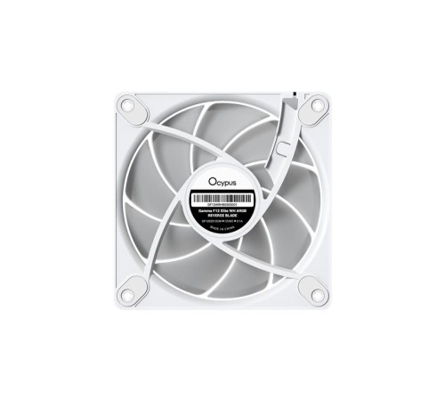 Вентилятор для корпуса Ocypus Gamma F12 Elite WH ARGB REVERSE BLADE 3 IN 1, 120x120x25mm, 4-PIN PWM, 600-1800 RPM, 26 DBA MAX, HYDRO BEARING