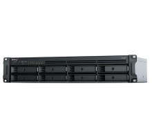 Система хранения данных Synology 2U/8bay QC 2,2GhzCPU/4Gb(32)/RAID0,1,5,6,10/upto 12HDD (1xRX418)/2xUSB3.2/1eSATA/iSCSI/4xGbE(+1Expslot)/2xIPcam/2xPS/norail 1YW