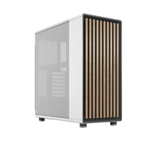 Корпус ПК без блока питания/ Case Fractal Design North, Midi-Tower, 2x140mm, 2xUSB-A 3.2 + 1xUSB 3.2 Type-C ATX, mATX, mITX Wood panel, Chalk White
