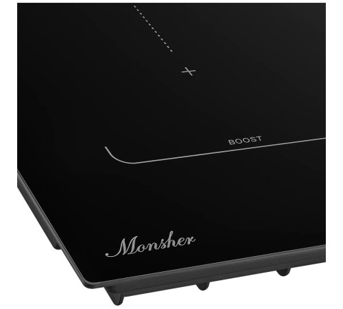 Варочная поверхность MONSHER/ Варочная поверхность MONSHER, индукция, инвертер, 60 см, 9 уровней мощности, бустер, Stop and Go, автоматическое отключение, таймер, индикатор остаточного тепла, сенсорное/слайдерное управление, цвет черный Варочная поверхность MONSHER/ Варочная поверхность MONSHER, индукция, инвертер, 60 см, 9 уровней мощности, бустер, Stop and Go, автоматическое отключение, таймер, индикатор остаточного тепла, сенсорное/слайдерное управление, цвет черный