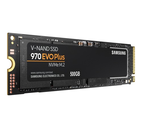 Твердотельный накопитель/ Samsung SSD 970 EVO Plus, 500GB, M.2(22x80mm), NVMe 1.3, PCIe 3.0 x4, 3-bit MLC, R/W 3500/3200MB/s, IOPs 480 000/550 000, DRAM buffer 512MB, TBW 300, DWPD 0.33 (12 мес.) Твердотельный накопитель/ Samsung SSD 970 EVO Plus, 500GB, M.2(22x80mm), NVMe 1.3, PCIe 3.0 x4, 3-bit MLC, R/W 3500/3200MB/s, IOPs 480 000/550 000, DRAM buffer 512MB, TBW 300, DWPD 0.33 (12 мес.)