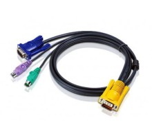 Кабель KVM PS/2  HD15M/USB A(M)--SPHD15M 3м/ CABLE SP15M -HD15M/MINIDIN6M 3m