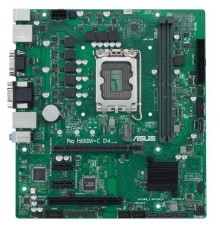 Материнская плата ASUS PRO H610M-C D4-CSM, LGA1700, H610, 2*DDR4, 4*SATA, 1*M.2, 2*USB 3.2, 2*USB 2.0, 1*COM port, 1*PCIx16, 2*PCIx1, DP+HDMI+VGA, mATX; 90MB1A30-M0EAYC