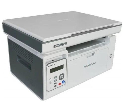 Лазерное многофункциональное устройство Pantum M6507W, P/C/S, Mono laser, А4, 22 ppm (max 20000 p/mon), 600 MHz, 1200x1200 dpi, 128 MB RAM, paper tray 150 pages, USB, WiFi, start. cartridge 1600 pages ( (незначительное повреждение коробки)