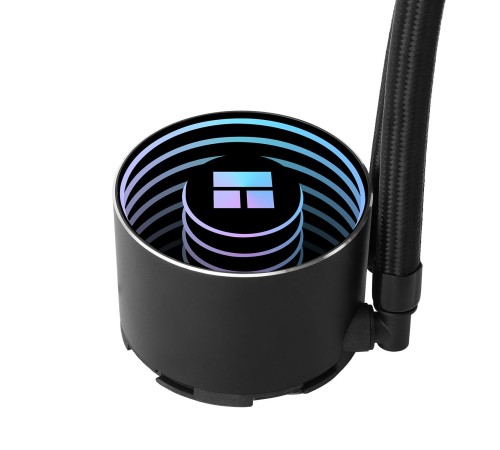 Водяное охлаждение для процессора/ Water Cooling System Thermalright Frozen Notte 360 Black Argb V2 (360mm, Black, ARGB/ Fans: 3x120mm, 72.37CFM, 27.7dBA, 2000RPM/ Pump height 54mm, 28dBA, 5300RPM, Rad thickness 27mm/ S: 1200, 1700, 1851, 2011, 2066, 115X