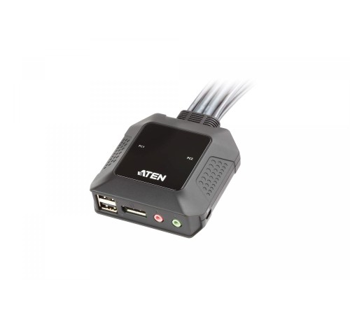 2-портовый, USB, DisplayPort, кабельный KVM-переключатель с пультом удаленного переключения порта, разрешение 2560 x 1600 при 60 Гц/ 2 PORT HDMI KVM SWITCH.