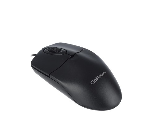 Мышь/ Мышь проводная GoPower GPM01 классическая USB черный (1/100) Мышь/ Мышь проводная GoPower GPM01 классическая USB черный (1/100)