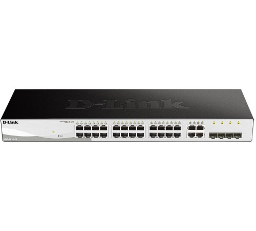 Коммутатор/ DGS-1210-28/FL Managed L2 Switch 24x1000Base-T, 4xCombo 1000Base-T/SFP, Surge 6KV, CLI