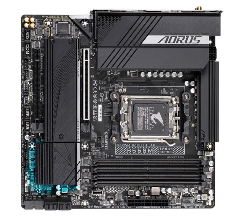 Материнская плата/ MB GIGABYTE AMD B650 sAM5, 4xDDR5(192GB), HDMI 2.1/DP, 2xPCIe 4.0x16, 1xLAN (2.5GbE), Wi-Fi, BT, 4xSATA 6Gb/s, 2xM.2, 1xUSB-C, 7xUSB 3.2, 4xUSB 2.0, mATX Материнская плата/ MB GIGABYTE AMD B650 sAM5, 4xDDR5(192GB), HDMI 2.1/DP, 2xPCIe 4.0x16, 1xLAN (2.5GbE), Wi-Fi, BT, 4xSATA 6Gb/s, 2xM.2, 1xUSB-C, 7xUSB 3.2, 4xUSB 2.0, mATX