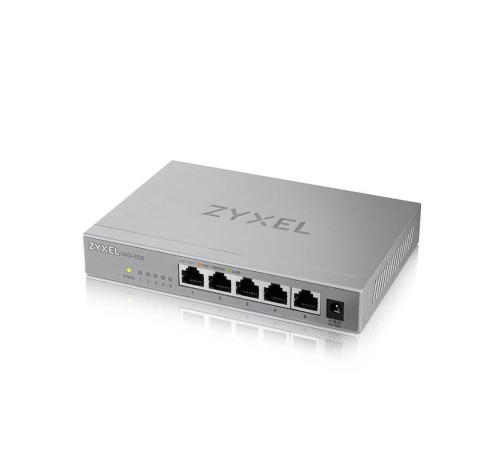 Коммутатор/ Zyxel MG-105 multi-gigabit switch, 5x1 / 2.5GE, desktop, silent