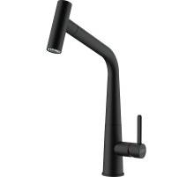 Смеситель Franke 115.0625.190/ Best, Смеситель Icon Pull-out с выдвижным шлангом, черный матовый