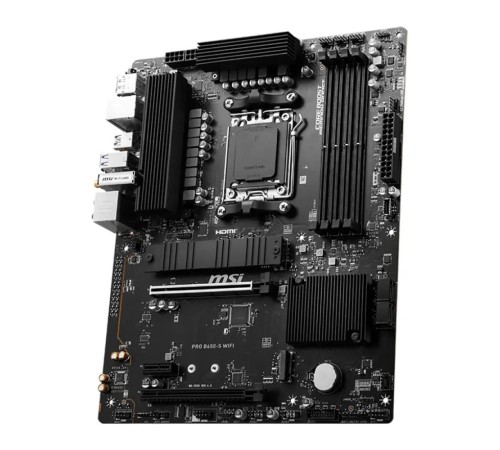 Материнская плата/ MB MSI AMD B650 sAM5, 4xDDR5(256GB), HDMI 2.1/DP, 2xPCIe 4.0x16, 1xPCIe 3.0, 1xLAN (2.5GbE), Wi-Fi, BT, 4xSATA 6Gb/s, 2xM.2, 1xUSB-C, 7xUSB 3.2, ATX Материнская плата/ MB MSI AMD B650 sAM5, 4xDDR5(256GB), HDMI 2.1/DP, 2xPCIe 4.0x16, 1xPCIe 3.0, 1xLAN (2.5GbE), Wi-Fi, BT, 4xSATA 6Gb/s, 2xM.2, 1xUSB-C, 7xUSB 3.2, ATX