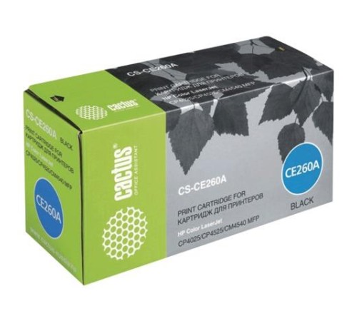 -/ Картридж лазерный Cactus CS-CE260A CE260A черный (8500стр.) для HP LJ CP4025/CP4525/CM4540