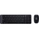 Комплект (клавиатура + мышь)/ Keyboard+mouse Logitech Wireless Desktop MK220 (USB, FM, keyboard:2xAAA, mouse:optical, 1000dpi, 3btn+Roll, 1xAA) Retail