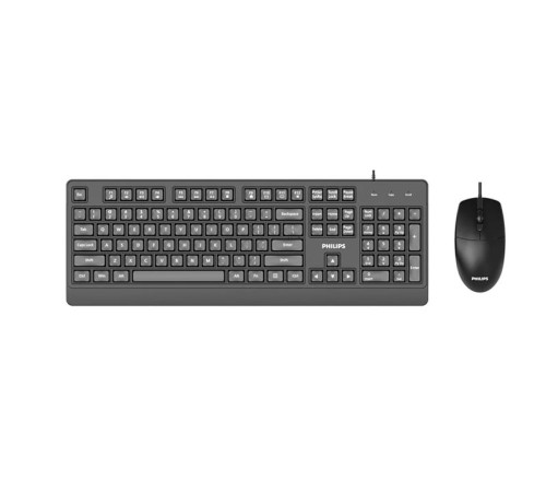 Аксессуары Philips Проводной Комплект  SPT6247, USB 2.0 104 клав/3 кнопки, 1600dpi, русская заводская раскладка, чёрный