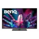 Мониторы/ Benq PD3205U 31,5'', 3840x2160, IPS, 60Hz, 1000:1, 350cd, 5ms, HDMI, DP; 3*USB 3.2; USB C*90W, Speakers, Height adj 110, 99% sRGB, Flicker-free;Low Blue Light, Calibration Report, 3Y, Grey