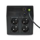 ИБП POWERMAN Back Pro 1050 PLUS, линейно-интерактивный, 1050ВА, 600Вт, 4 евророзетки с резервным питанием, USB, батарея 12В 7Ач 2 шт., 353мм х 149 мм х162мм, 10.3 кг./ UPS POWERMAN Back Pro 1050 PLUS, line-interactive, 1050VA, 600W, 4 euro sockets with ba