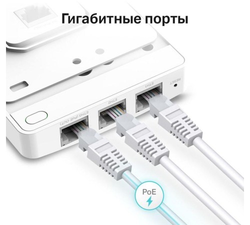Точка доступа/ AC1200 dual band wall-plate access point, 866Mbps at 5GHz and 300Mbps at 2.4G, 4 Giga LAN port Точка доступа/ AC1200 dual band wall-plate access point, 866Mbps at 5GHz and 300Mbps at 2.4G, 4 Giga LAN port