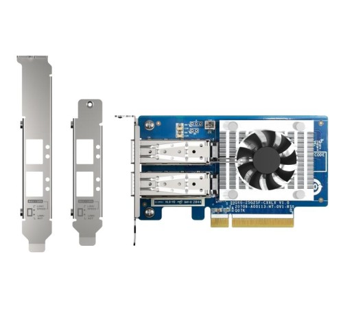 Сетевая карта/ QNAP QXG-25G2SF-CX6 Dual Port 25 GbE SFP28 PCIe Gen4 x8 NIC