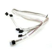 Кабель Supermicro CBL-SAST-0556 internal mini SAS HD to 4 SATA, 90/90/75/75cm w/75cm SB, S. 30AWG