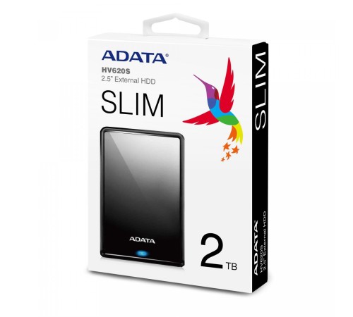 Внешний жесткий диск/ Portable HDD 2TB ADATA HV620S (Black), USB 3.2 Gen1, 115x78x11.5mm, 152g /3 года/ Внешний жесткий диск/ Portable HDD 2TB ADATA HV620S (Black), USB 3.2 Gen1, 115x78x11.5mm, 152g /3 года/