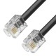 GCR Телефонный шнур удлинитель для аппарата 15.0m 6P4C GCR-TP6P4C2-15.0m, (джек 6p4c - jack 6p4c) черный