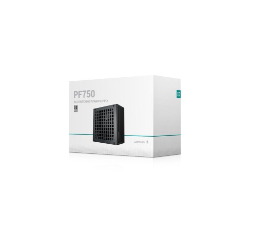 Блок питания 750Вт/ Power Supply DEEPCOOL PF750 R-PF750D-HA1B-CN, 750W, ATX2.4 80PLUS white, APFC, 20+4 pin, 4+4pin, 6xSata, 2xPCI-E (6+2pin), FAN 12CM, Кабель питания CN, Black