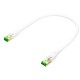 GCR Патч-корд LSZH PROF кат.8 ethernet  5.0m SF/FTP, RJ45, медь, 40 Гбит/с, 26 AWG, белый, литой, экранированные коннекторы 24K GOLD