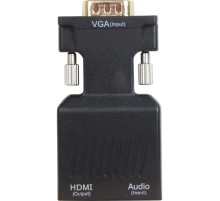 Переходник/ Переходник VGA(M)+audio+microUSB --> HDMI(F)1080*60Hz, VCOM <CA337A>