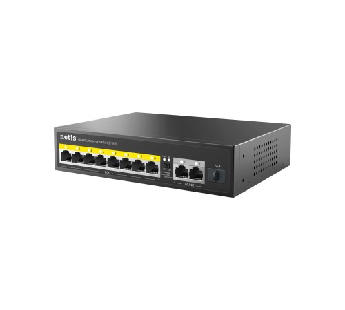 Коммутатор/ Коммутатор Netis P110GH (L2) 8x100Мбит/с 2x1Гбит/с 1SFP 8PoE 8PoE+ 120W неуправляемый