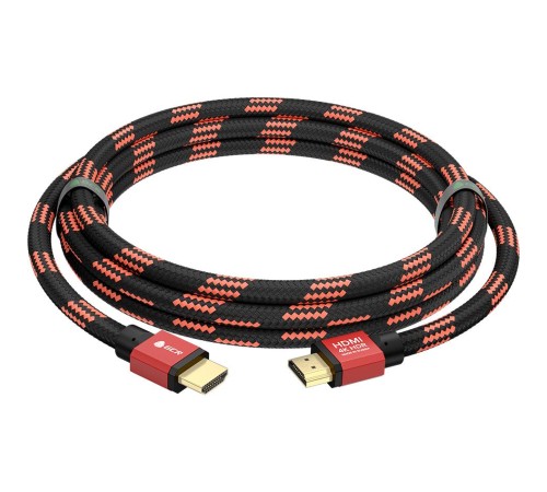 GCR Кабель PROF 3.0m HDMI 2.0, BICOLOR ECO Soft капрон, AL корпус красный, HDR 4:2:2, Ultra HD, 4K 60 fps 60Hz/5K*30Hz, 3D, AUDIO, 18.0 Гбит/с, 28AWG, GCR-54509 GCR Кабель PROF 3.0m HDMI 2.0, BICOLOR ECO Soft капрон, AL корпус красный, HDR 4:2:2, Ultra HD, 4K 60 fps 60Hz/5K*30Hz, 3D, AUDIO, 18.0 Гбит/с, 28AWG, GCR-54509