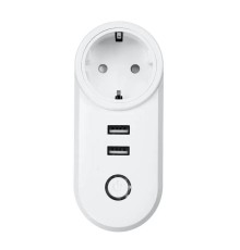 Розетка Moes Zigbee Smart Socket + 2 USB белая модели ZP-LZ-EU2U