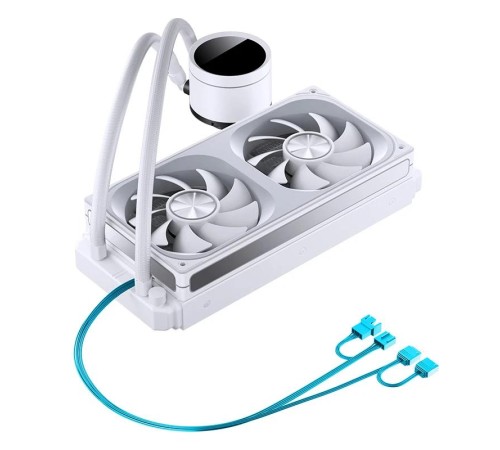 Система жидкостного охлаждения/ Water Cooling System JONSBO TH-240 White (260W, 240mm, LED temp., White, ARGB/ Fans: 2x120mm, 62.4CFM, 37.3dBA, 2400RPM/ Pump height 72mm, 30dBA, 2400RPM, Rad thickness 27mm/ S: 1851, 1700, 1200, 115X, AM5, AM4) Система жидкостного охлаждения/ Water Cooling System JONSBO TH-240 White (260W, 240mm, LED temp., White, ARGB/ Fans: 2x120mm, 62.4CFM, 37.3dBA, 2400RPM/ Pump height 72mm, 30dBA, 2400RPM, Rad thickness 27mm/ S: 1851, 1700, 1200, 115X, AM5, AM4)