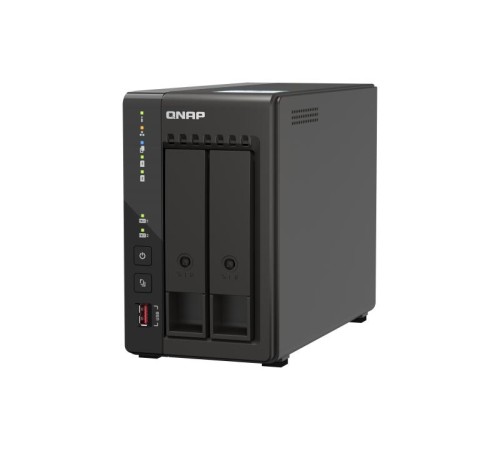 Система хранения данных QNAP SMB QC 2.0GHzCPU/8gb(16)/2 bay SATA (3.5" or 2.5")/2xM.2/2x2.5 GbE/2xHDMI/iSCSI/1xPS/3YW TS-253E-8G-EU-QL