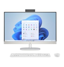 Моноблок HP 27-cr1022ci NT 27" FHD(1920x1080) Intel Ultra5-125U, 16GB DDR5 5600 (1x16GB), SSD 512Gb,  Intel Internal Graphics, noDVD, kbd(rus)&mouse wireless, HD Webcam, Shell White, Windows 11 Plus SL, 1Y Wty