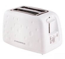 Тостер MAUNFELD/ Тостер MAUNFELD MFT-847WH, мощность 930 Вт, 2 тоста, регулировка степени поджаривания, размораживание, подогрев, поддон для крошек, цвет белый