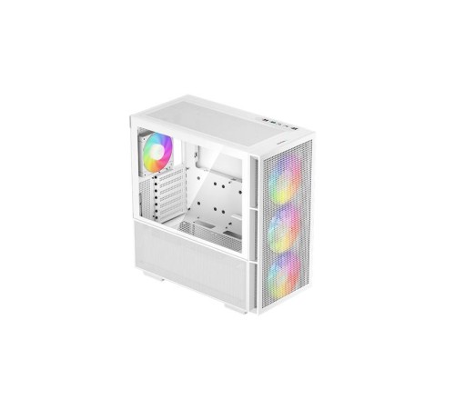 Корпус Deepcool CH560 WH без БП, боковое окно (закаленное стекло), 3x140мм ARGB вентилятор спереди и 1x120мм ARGB вентилятор сзади, белый, ATX