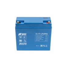  (647) Бастион Skat i-Battery 12-17 LiFePO4 АКБ LI-ION 12В/17Ач/BMS/T7-М6/-20°C- +60°C/IFR 32700/4S3P/Срок службы 10 лет/5 л.г